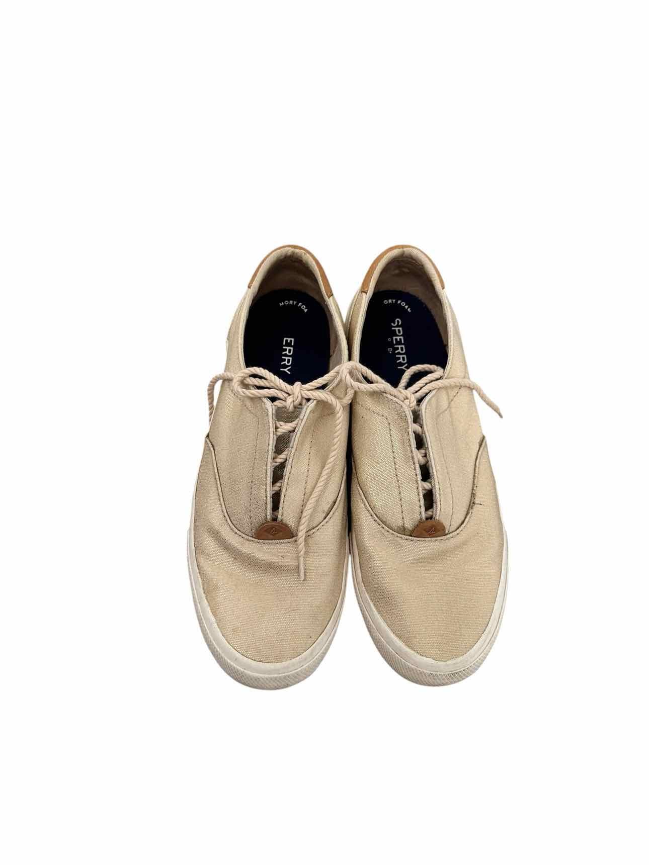 Sperry Crest Vibe Gold Sneakers Shoe Size 9