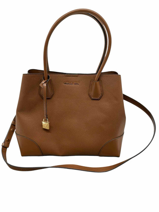 Michael Kors Tan Leather Mercer Gallery Medium Satchel