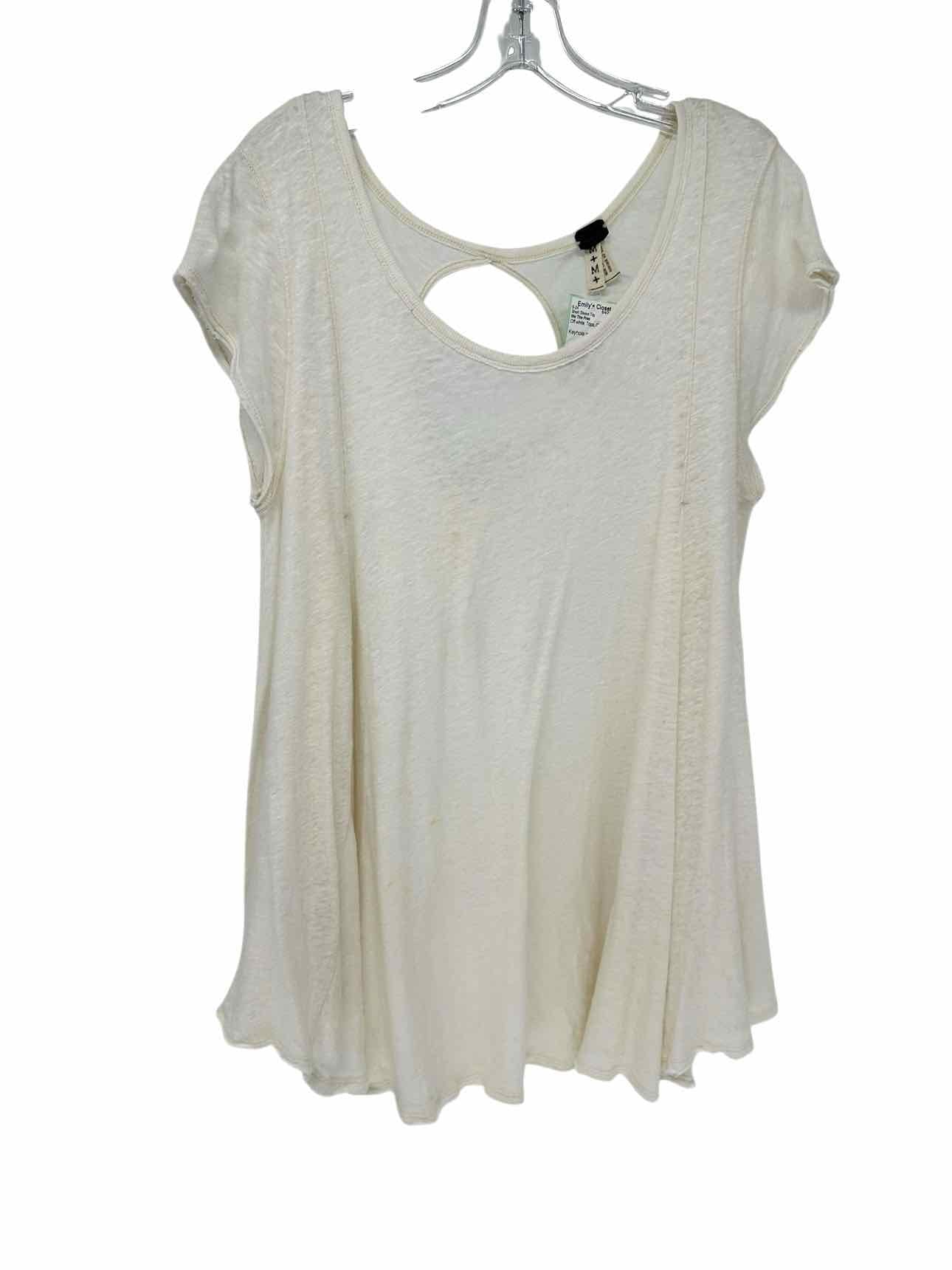 We The Free Off-White Short Sleeve Top Size M
