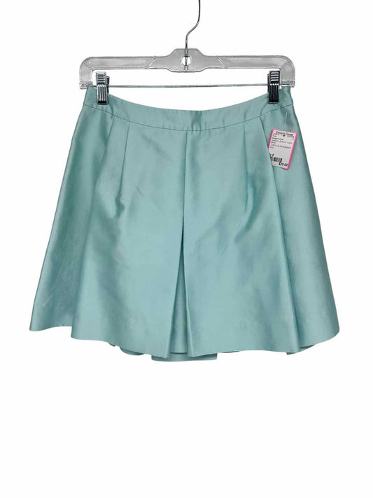 Vineyard Vines Cotton & Silk Pleated Mini Skirt Seafoam Size 0