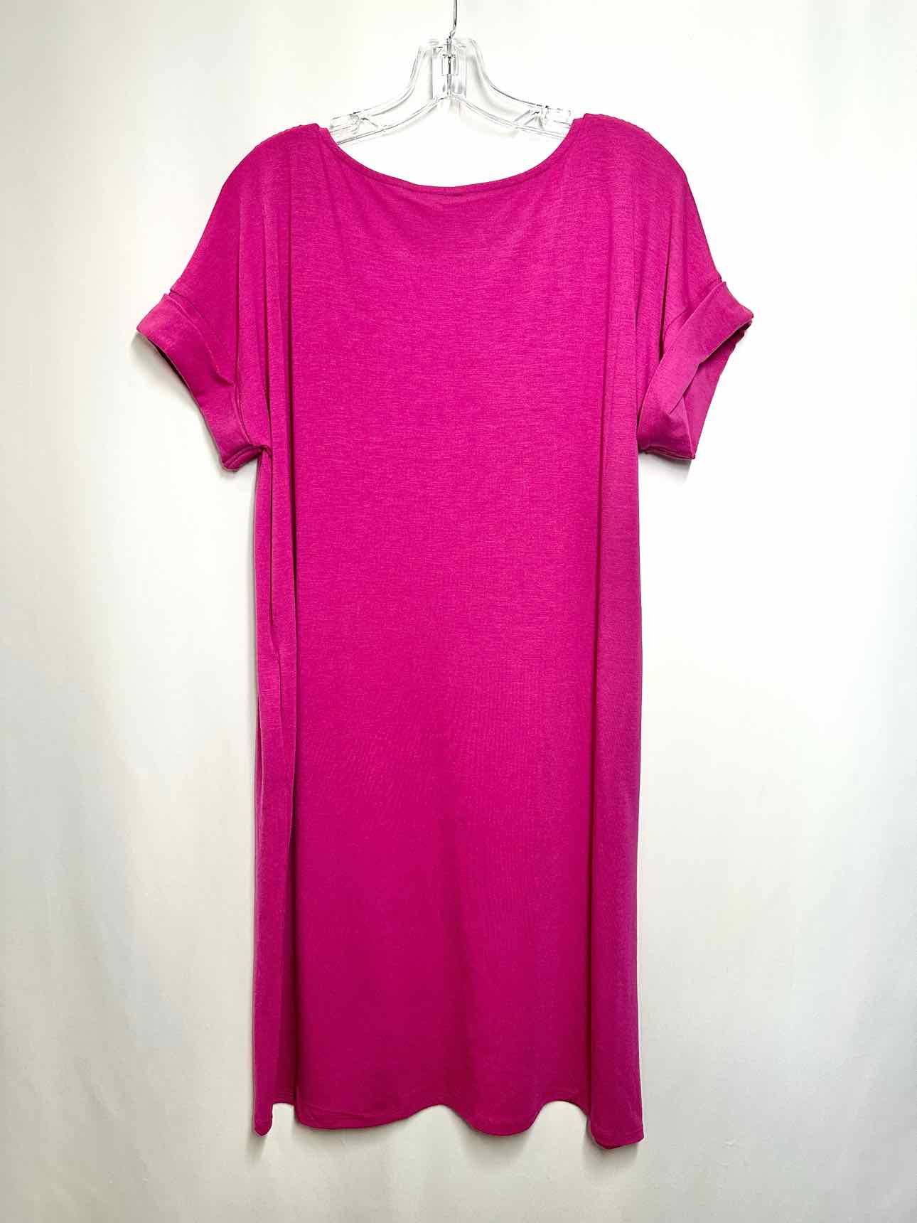 Zenana Fuschia Short Sleeve Dress Size L