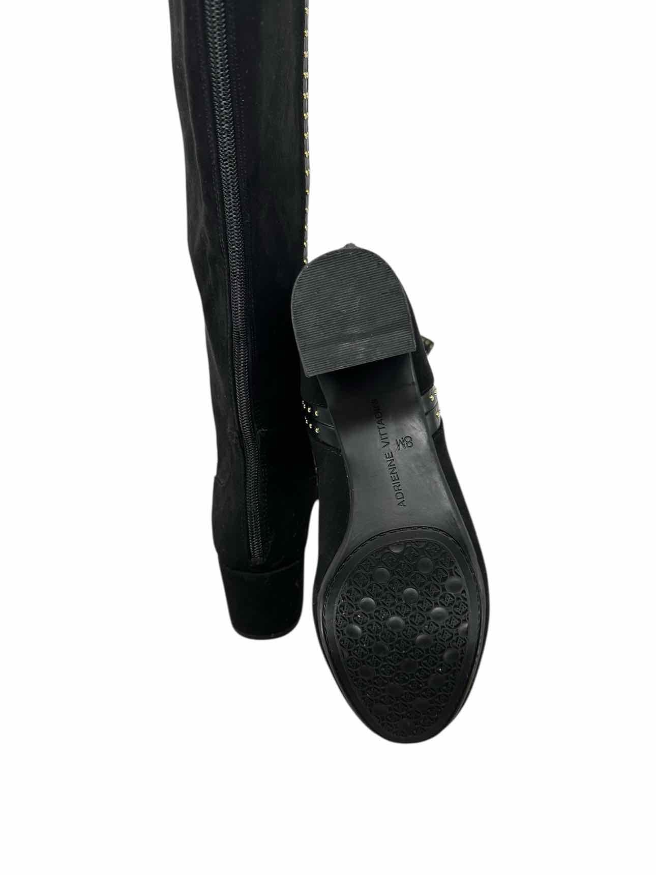 Adrienne Vittadini Larosa Tall Boots Black Shoe Size 8