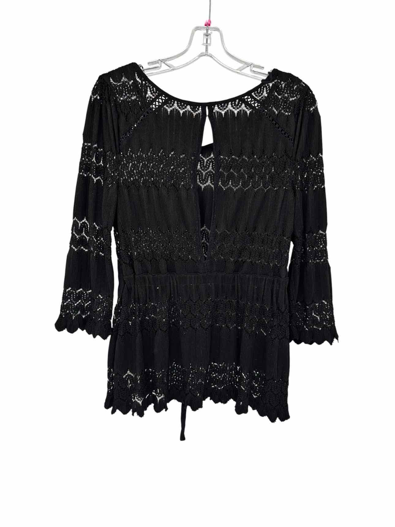 Free People Plum Size M 3/4 Sleeve Top
