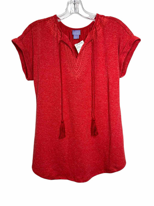 Laura Scott Red Short Sleeve Top Size S **NEW**