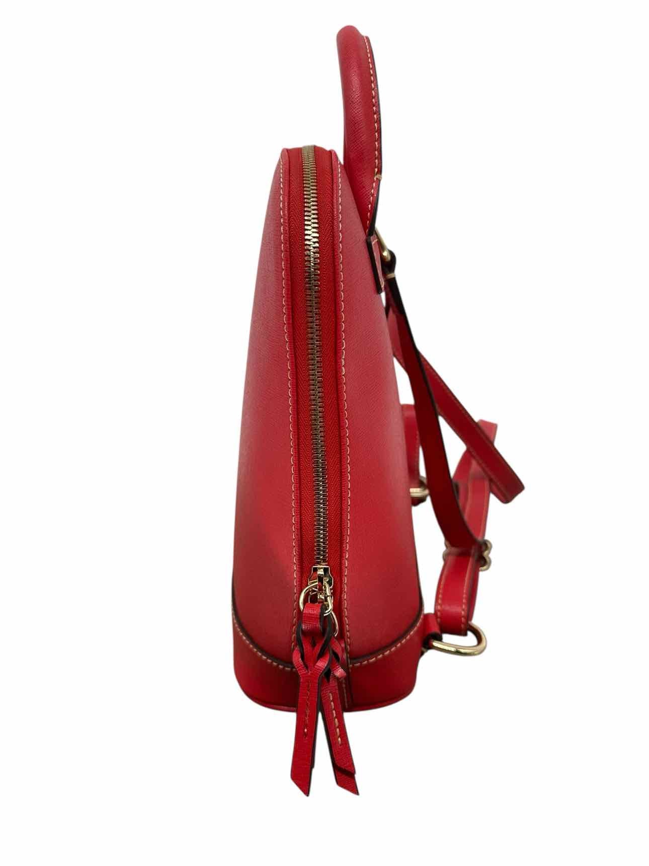 Dooney & Bourke Zip Pod Backpack Red Leather