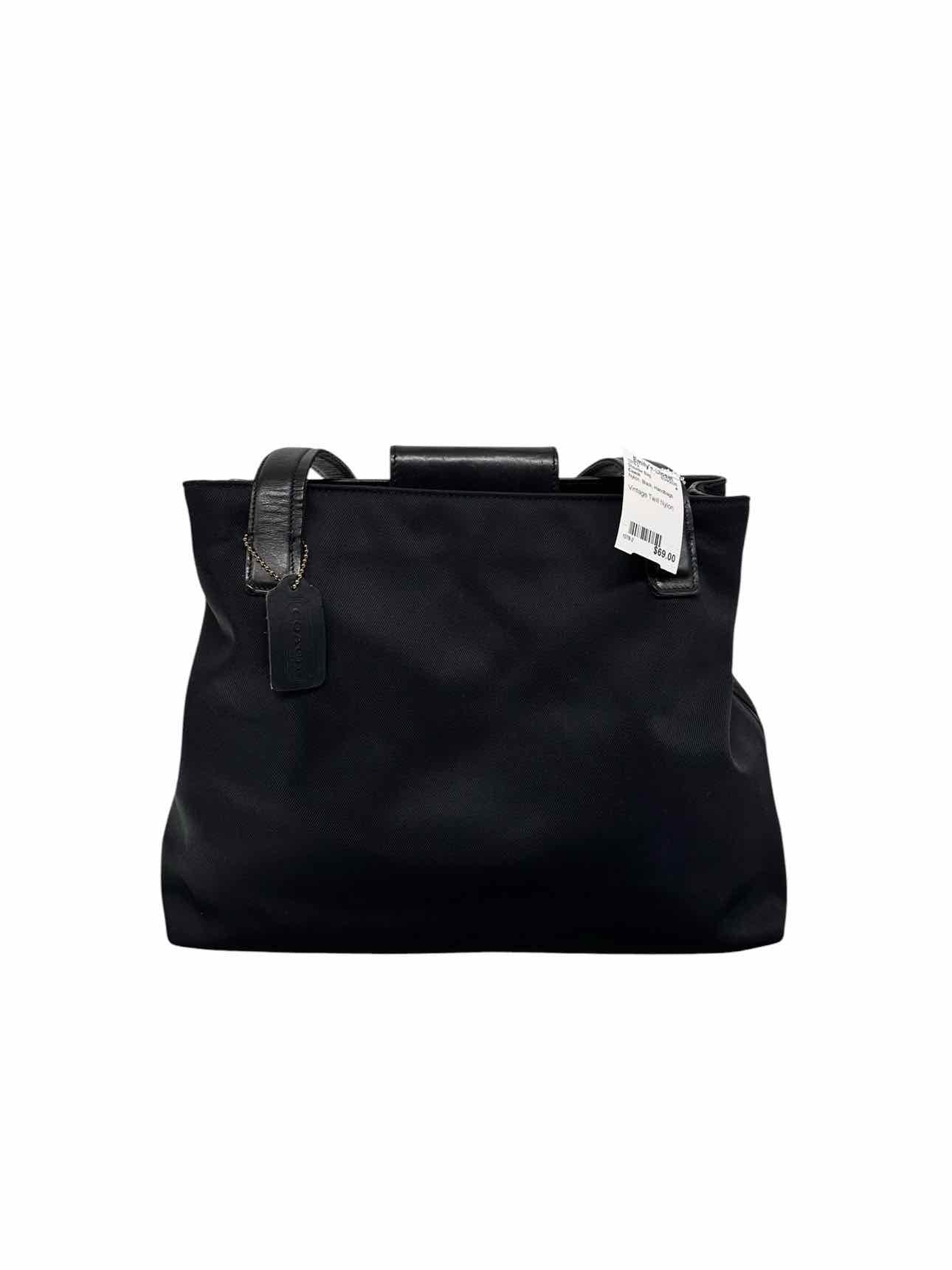 Coach Black Vintage Twill Nylon Shoulder Bag