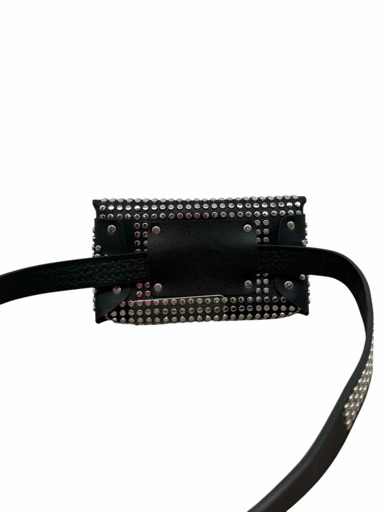 Charlie Paige Studded Black Faux Leather Belt