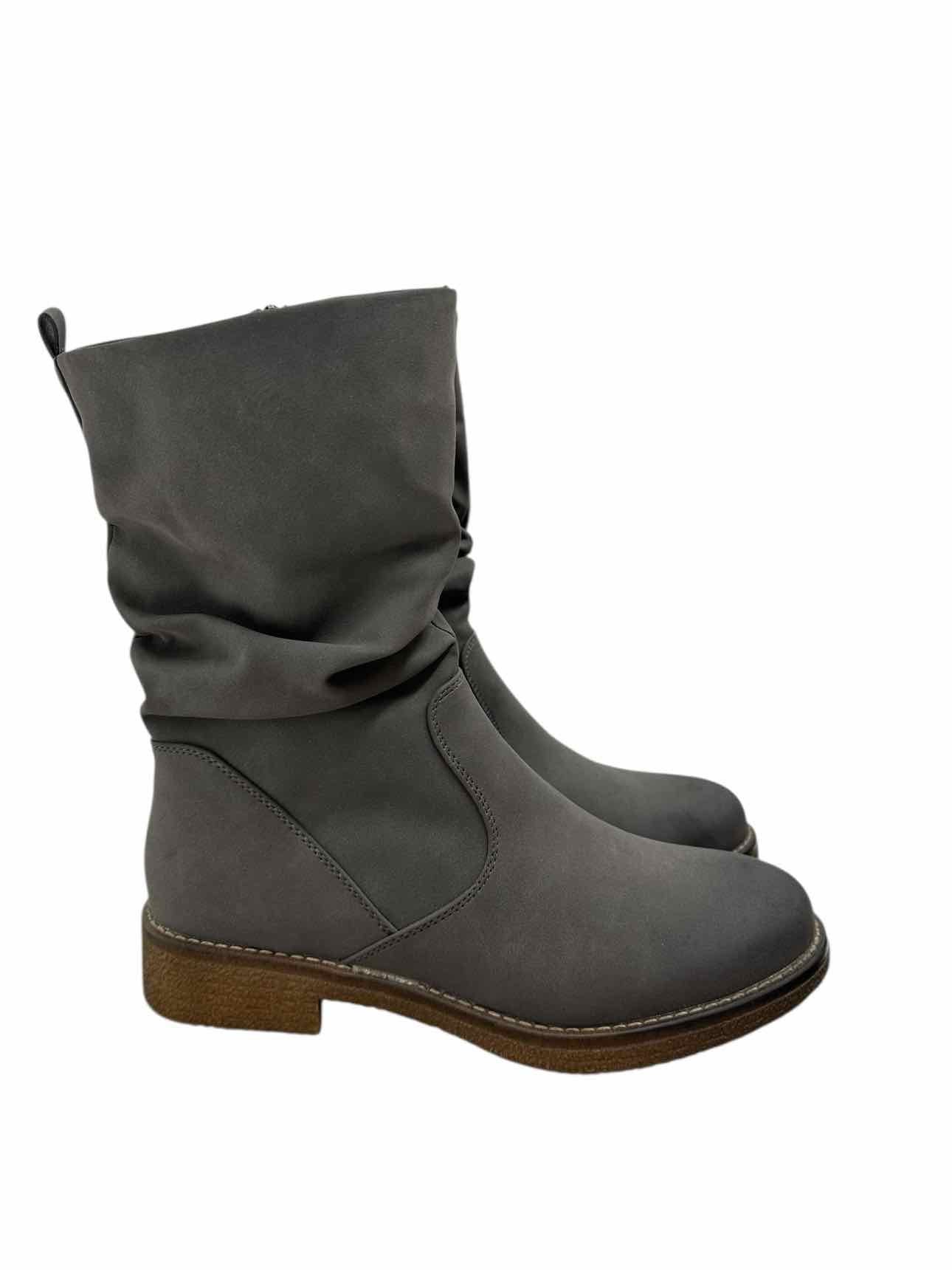 Dream Pairs Gray Slouch Boots Shoe Size 9