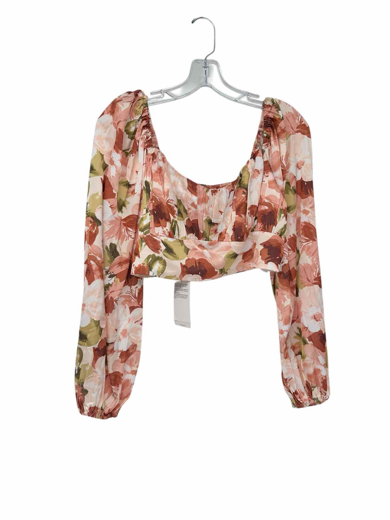 Abercrombie & Fitch Peach Long Sleeve Top Size M **NEW**