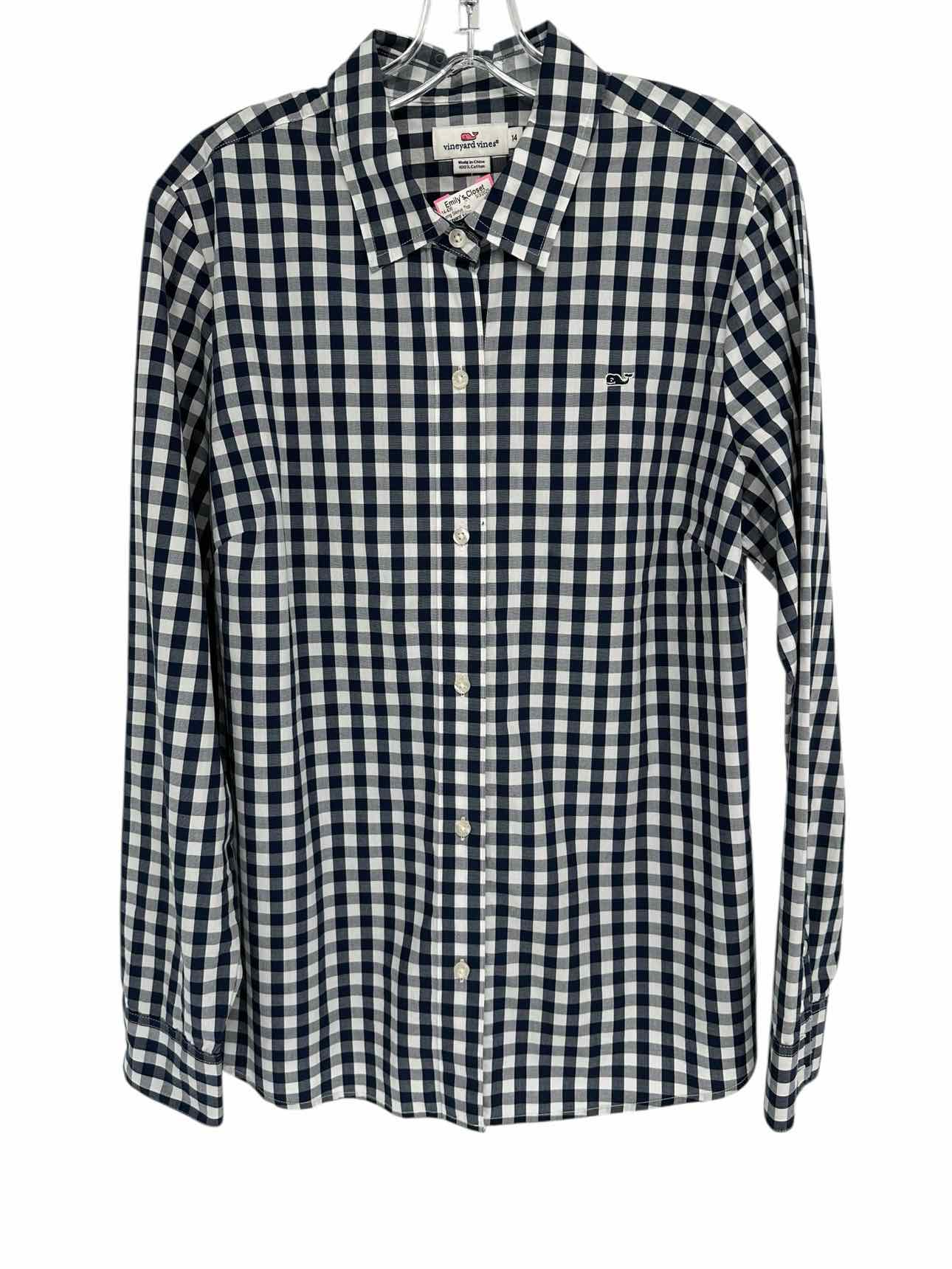 Vineyard Vines Navy Size 14 Long Sleeve Top