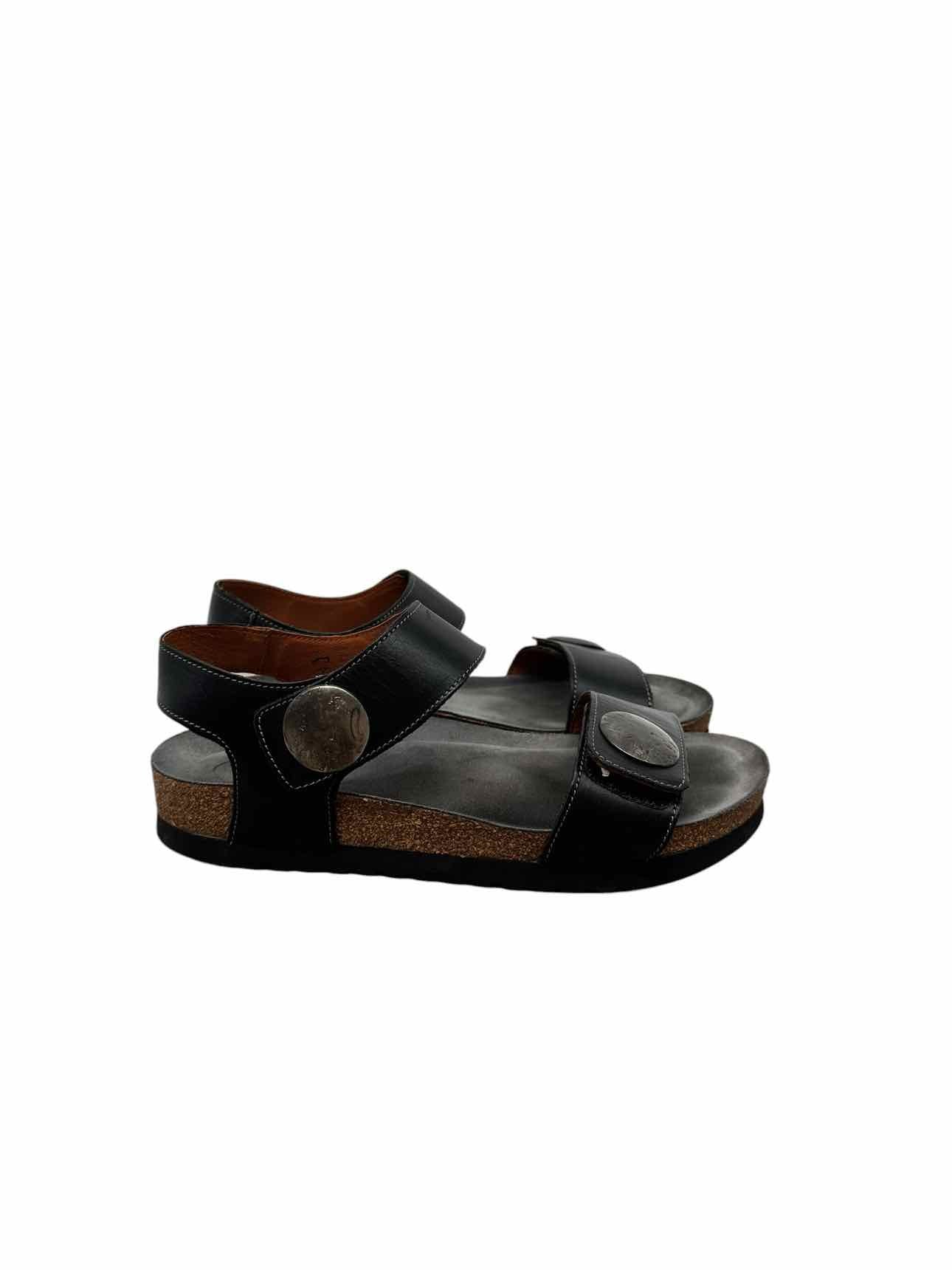 Taos Black Lucky Sandal Shoe Size 8/8.5