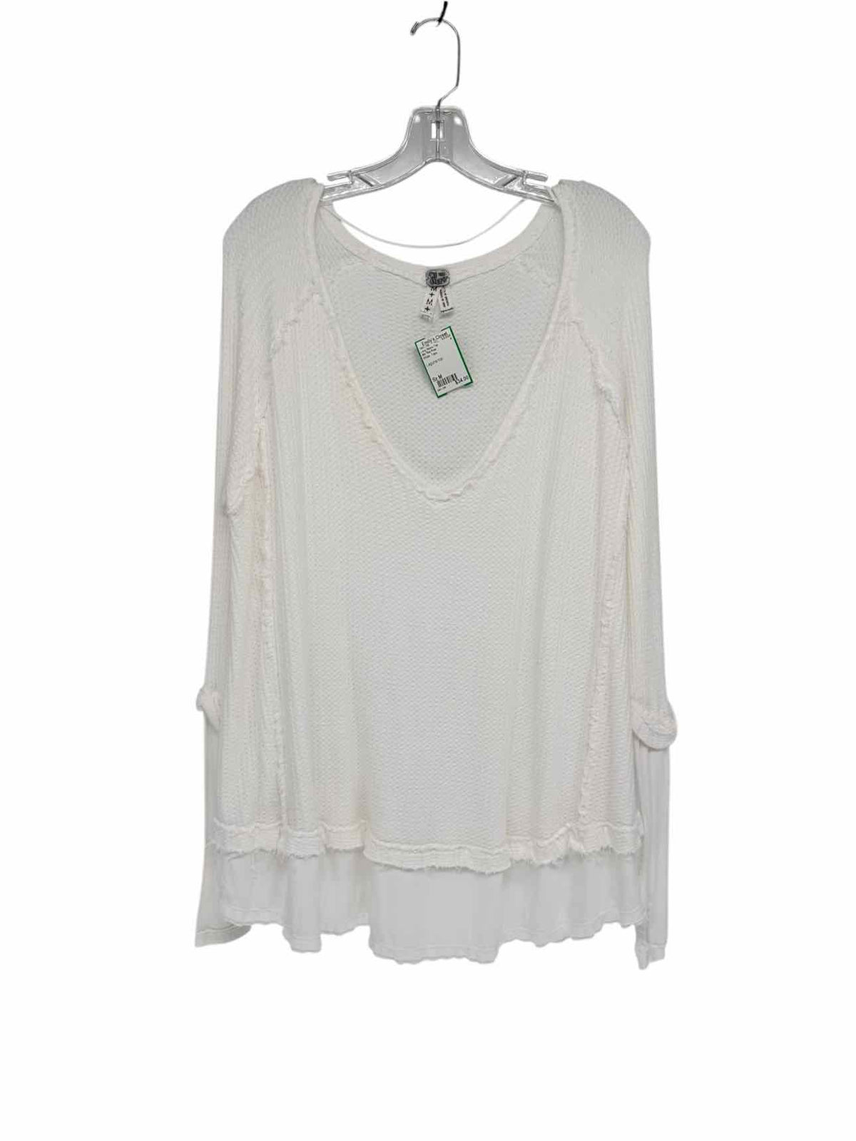 We The Free White Size M Long Sleeve Top