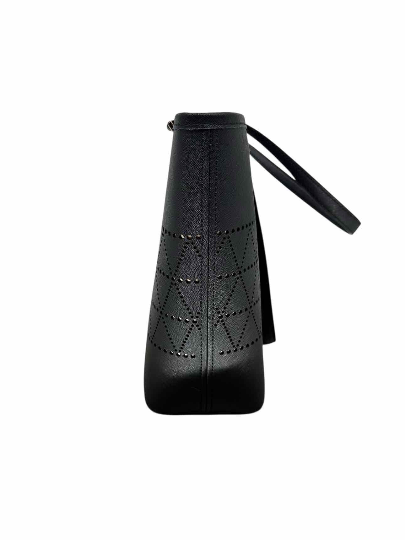 Michael Kors Jet Set Travel Tote Black Faux Leather Tote