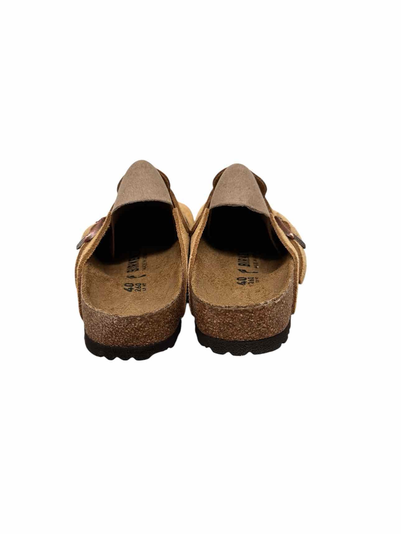 Birkenstock Tan Boston CLogs Shoe Size 9