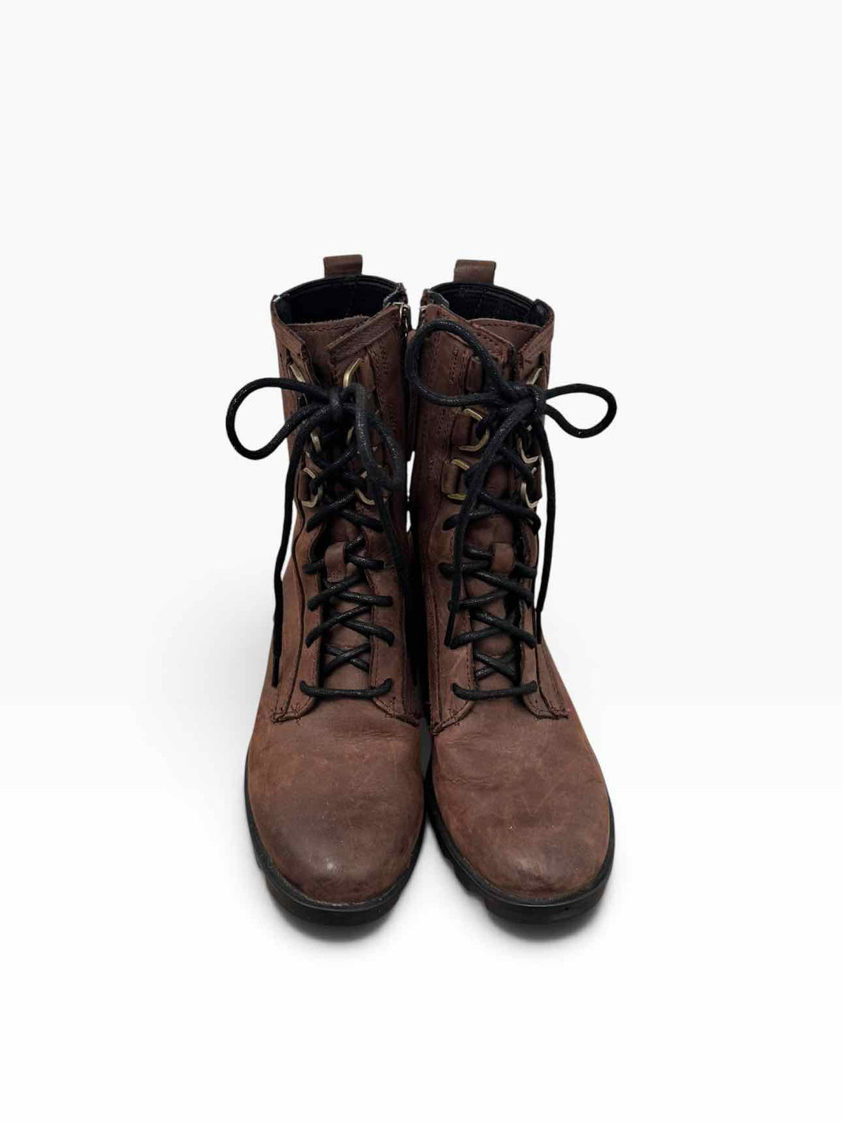 Sorel Phoenix Lace Up Combat Boot Brown Shoe Size 8