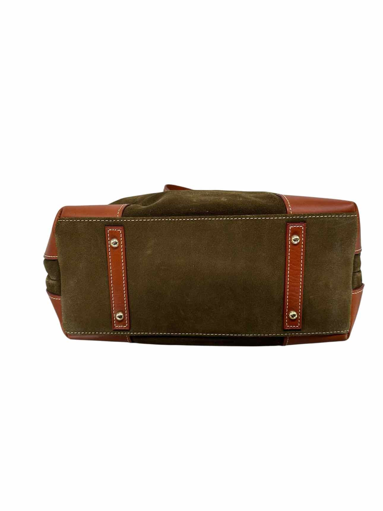 Dooney & Bourke Belvedere Logo Lock Olive Suede Hobo