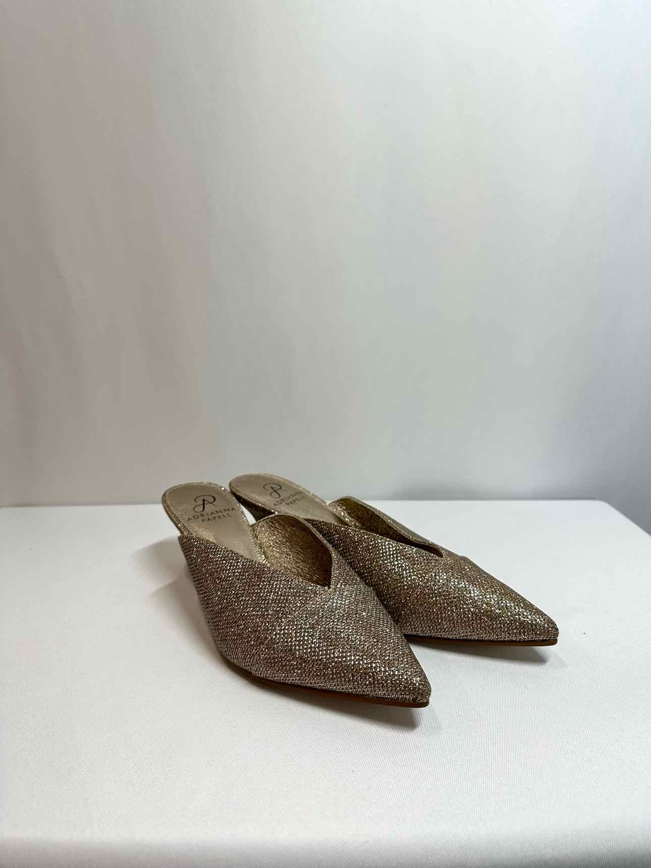 Adrianna Papell Gold Mules **NEW** SZ 8