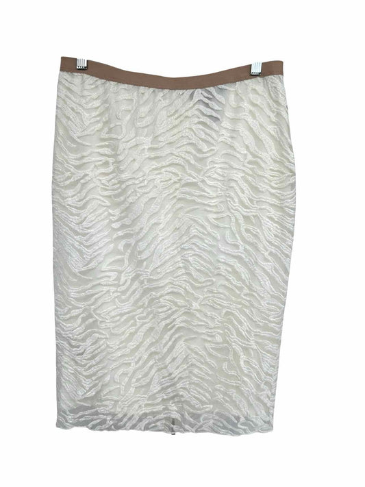 BCBGMaxazria Irisa Zipper Back Off-White Skirt Size M