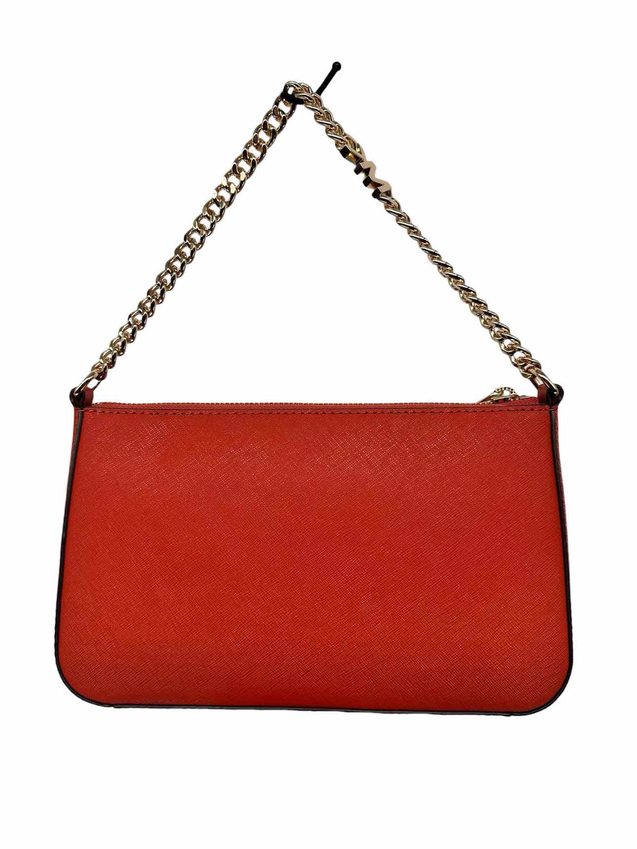 Michael Kors Jet Set Travel Medium Orange Leather Crossbody