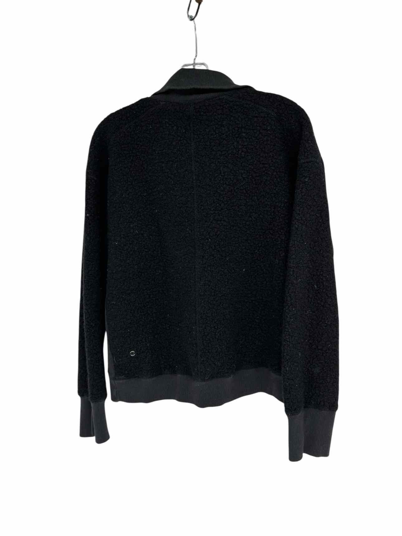 Lululemon Stand Out Sherpa 1/2 Zip Black Fleece Size 8