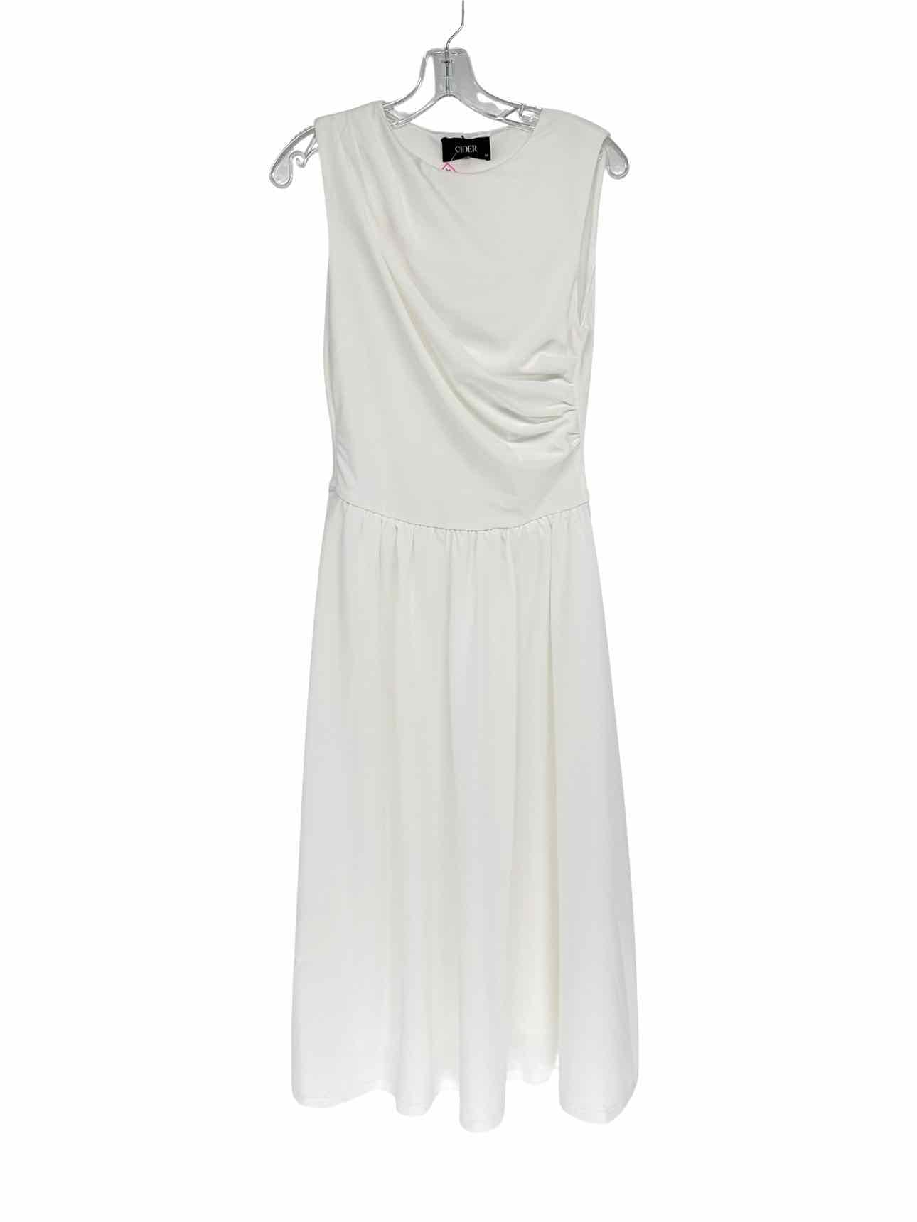 Cider White Sleeveless Midi Dress Size M **NEW**