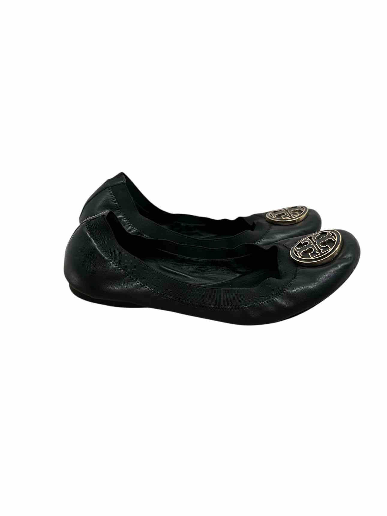 Tory Burch Caroline Ballet Flats Black Shoe Size 10