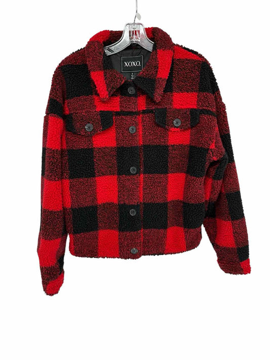 XOXO Red Buffalo Plaid Shacket Size S
