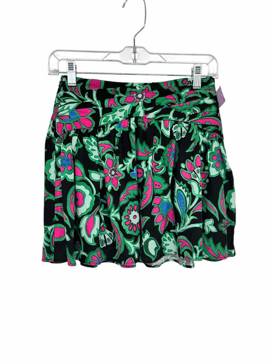 Zara Black Print Mini Skirt Size XS **NEW**