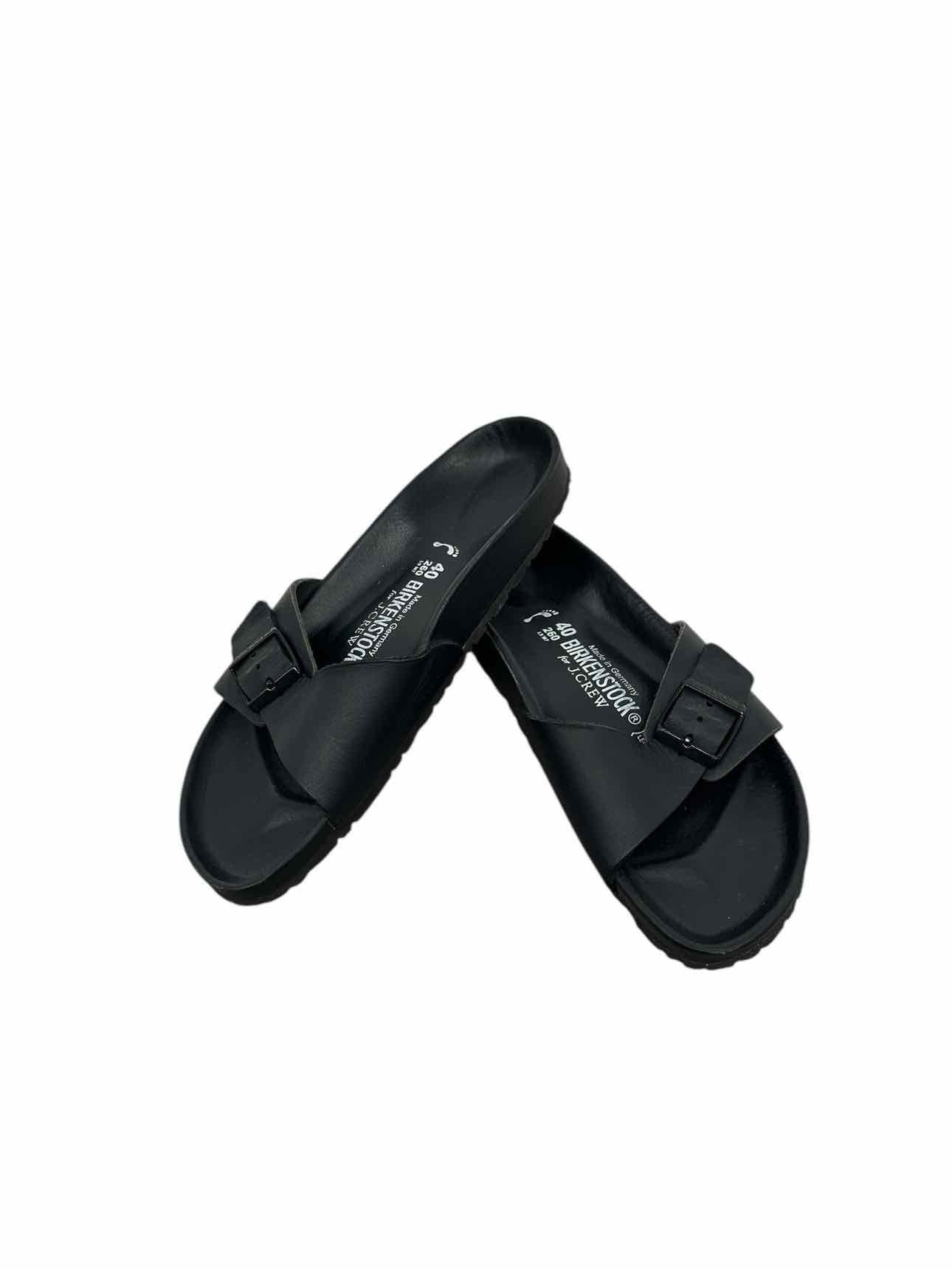 Birkenstocks Madrid Essentials For J.Crew Black Sandals Shoe Size 9