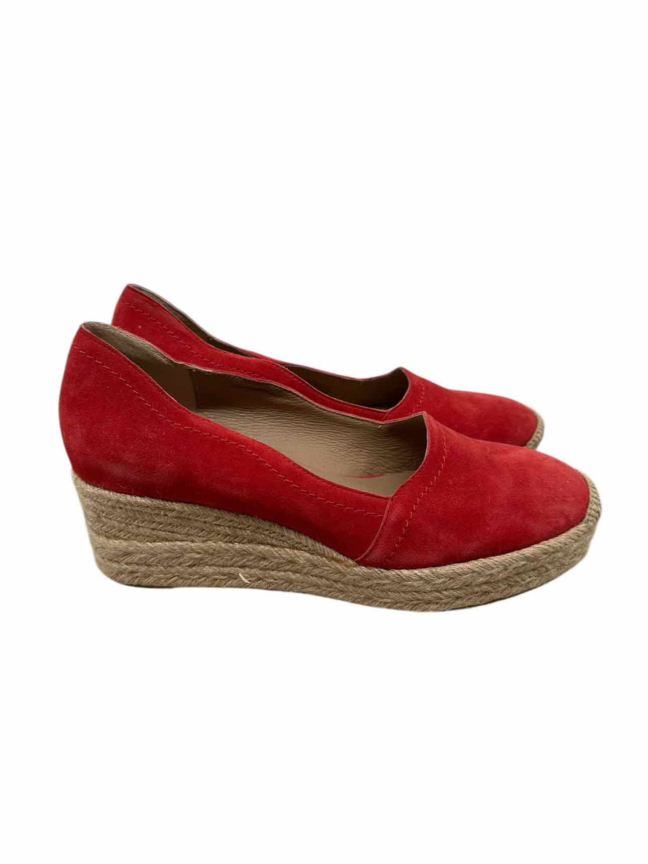 Bettye Muller Reese Platform Red Espadrilles Shoe Size 8.5 **NEW**