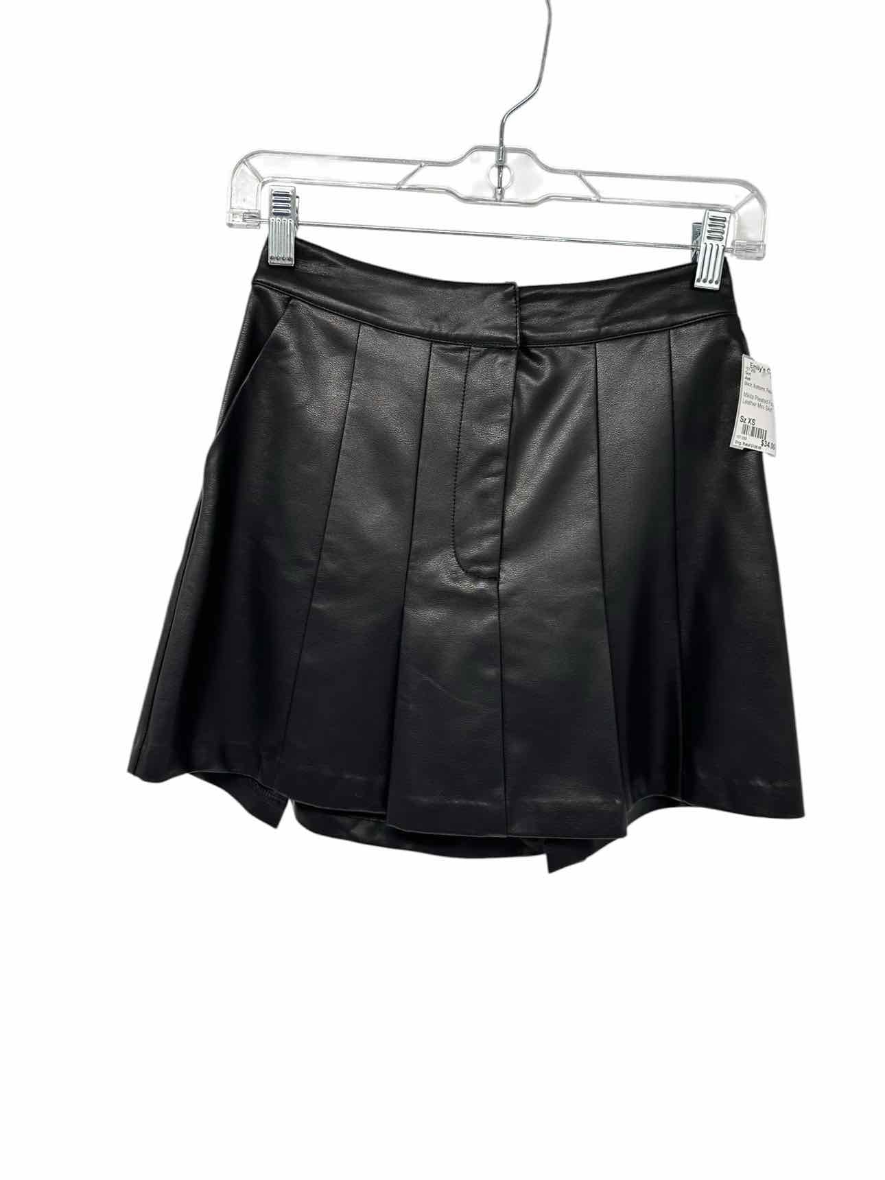 Astr Mikita Pleated Faux Leather Mini Skirt Size XS