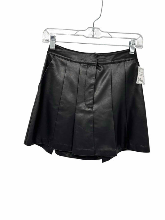 Astr Mikita Pleated Faux Leather Mini Skirt Size XS