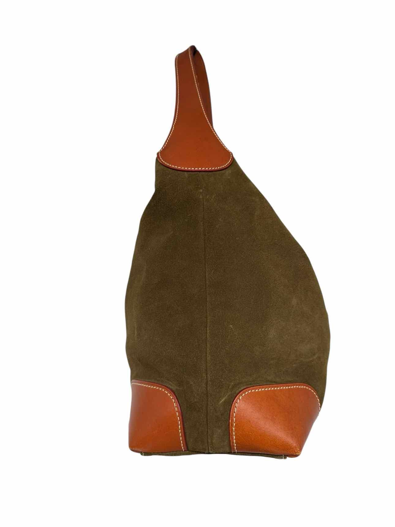 Dooney & Bourke Belvedere Logo Lock Olive Suede Hobo