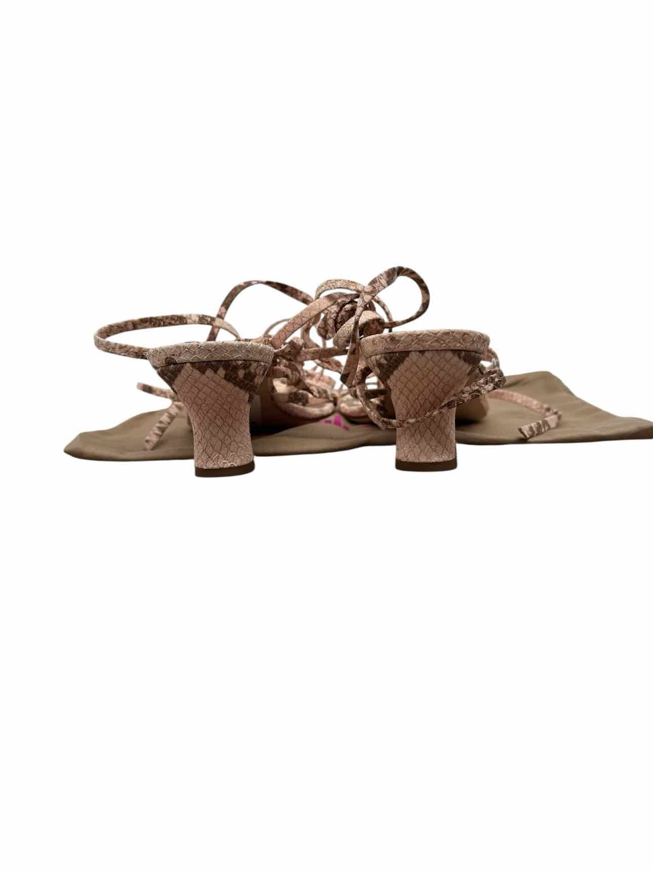 Paris Texas Faded Python Blush Sandals Shoe Size 6.5