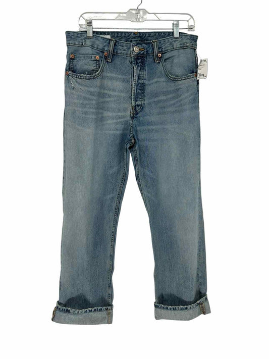 Zara Boyfriend Fit Blue Jeans Size 10 **NEW**