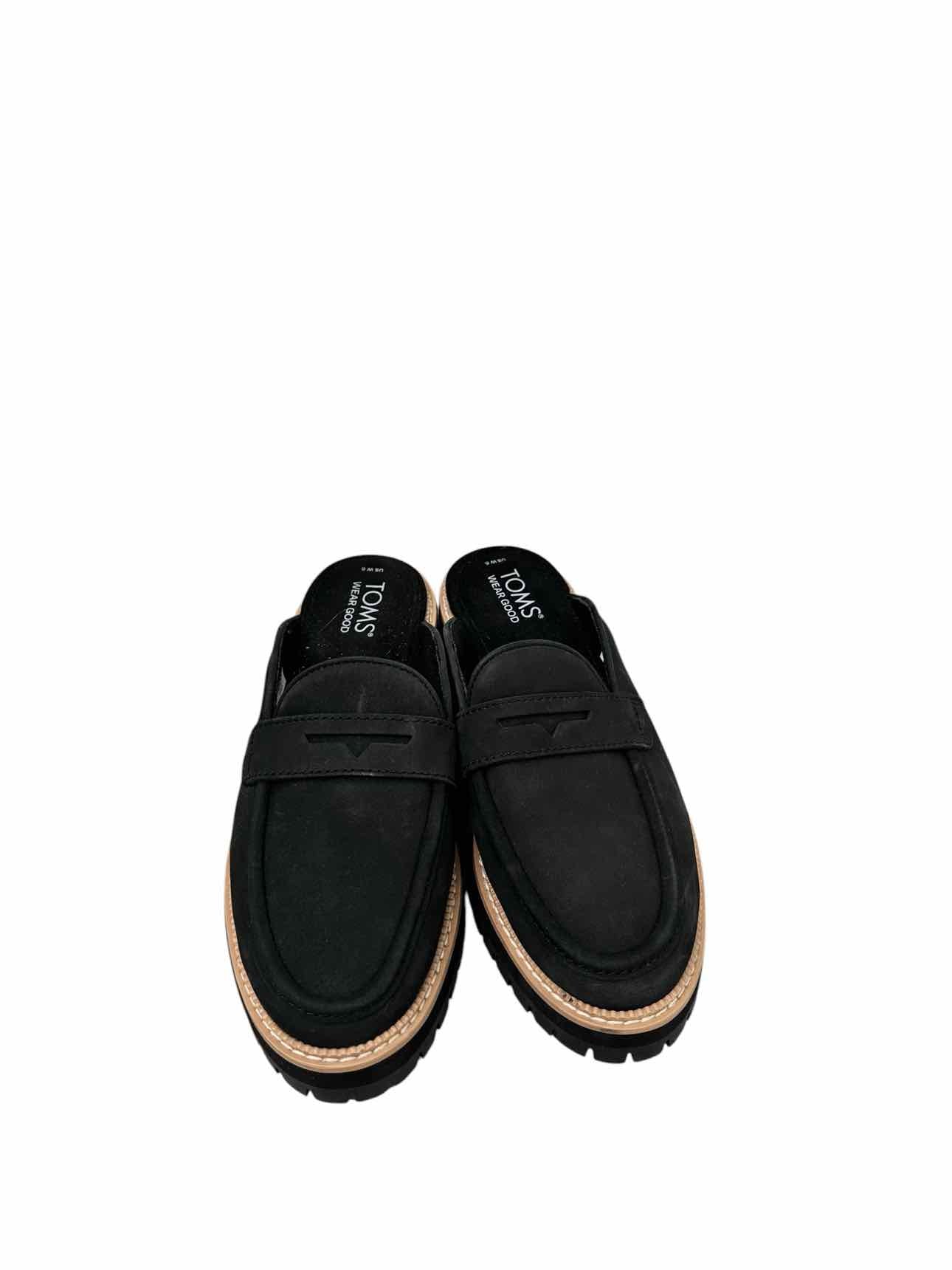 Toms Black Cara Mule Shoe Size 6