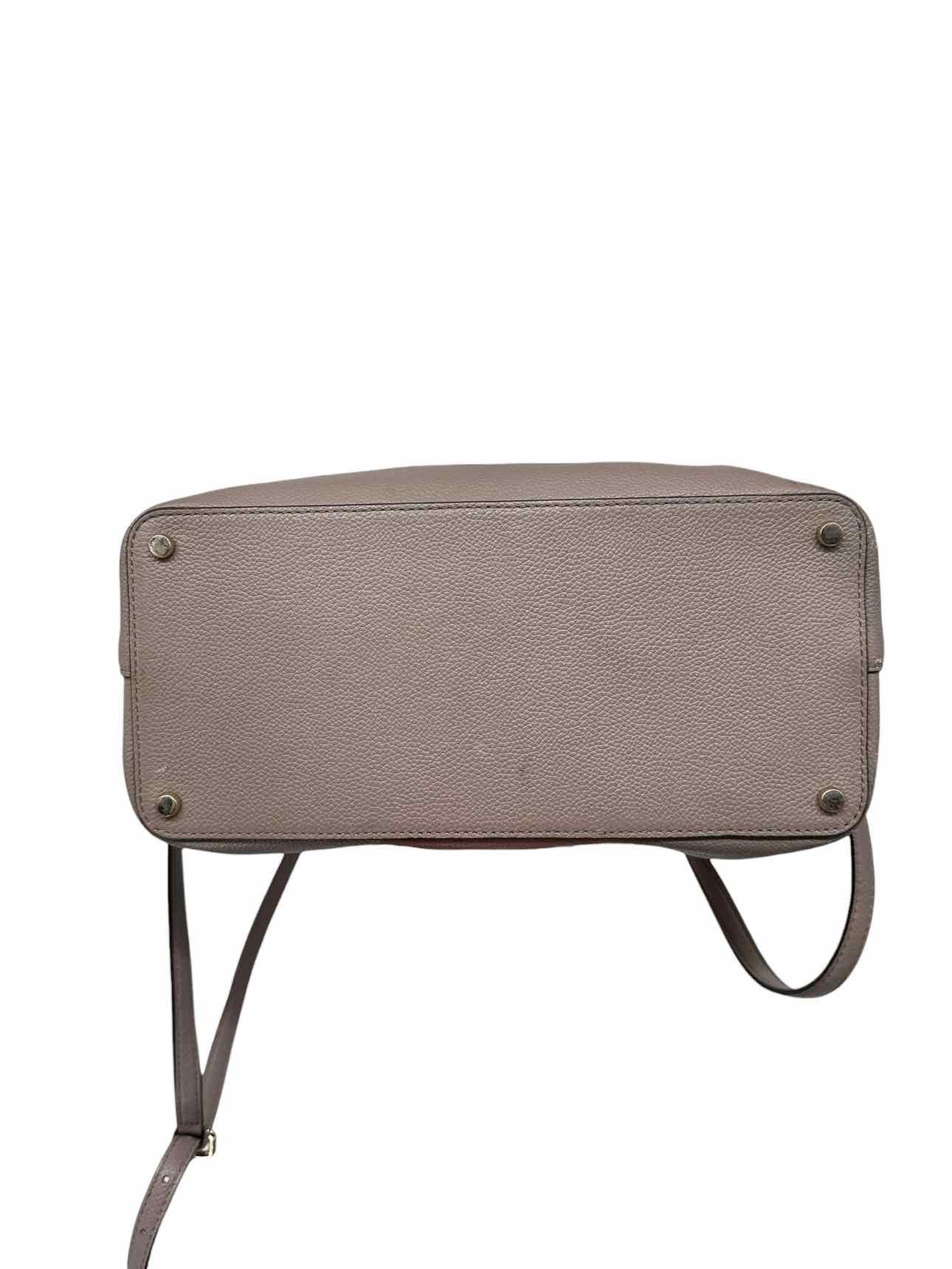 Kate Spade Larchmont Avenue Evangelie Taupe Leather Satchel