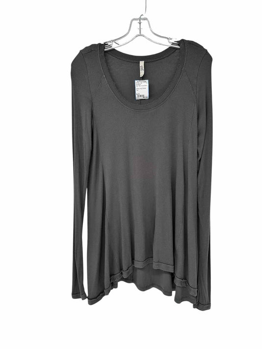 Free People Colby Long Sleeve Tee Gray Size S