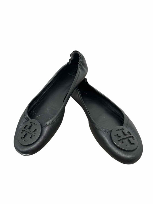 Tory Burch Reva Ballet Flat Black Shoe Size 10