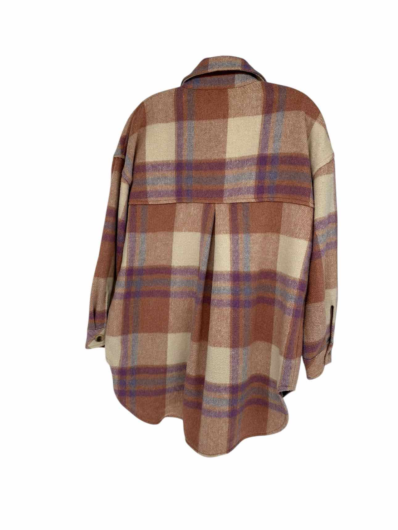 SO Beige Plaid Shacket Size XS