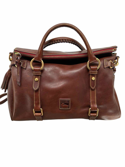 Dooney & Bourke Brown Florentine Large Tasseled Satchel - Leather