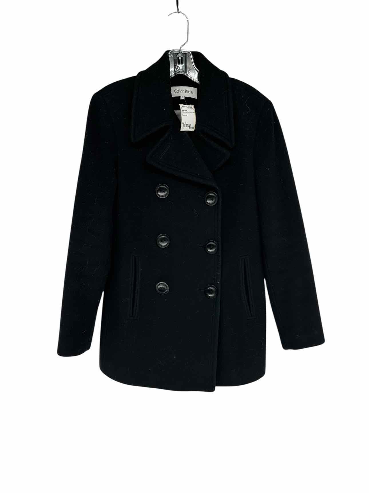 Calvin Klein Black Peacoat Size 6