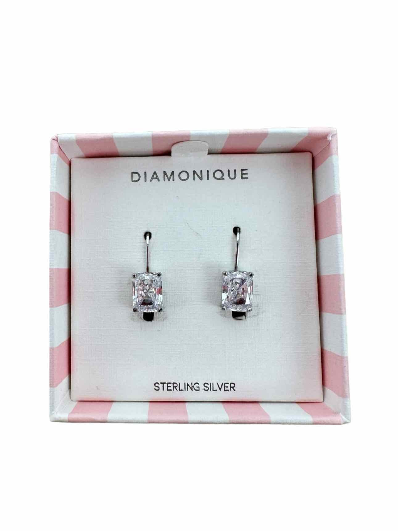 Diamonique Sterling Silver Earrings **NEW**