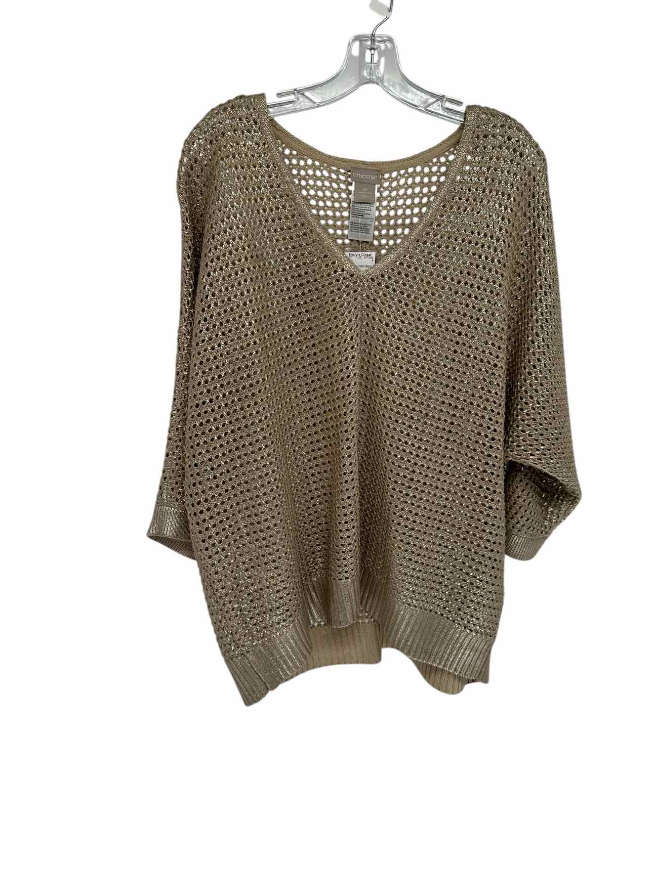 Chicos Gold Size PXL Sweater