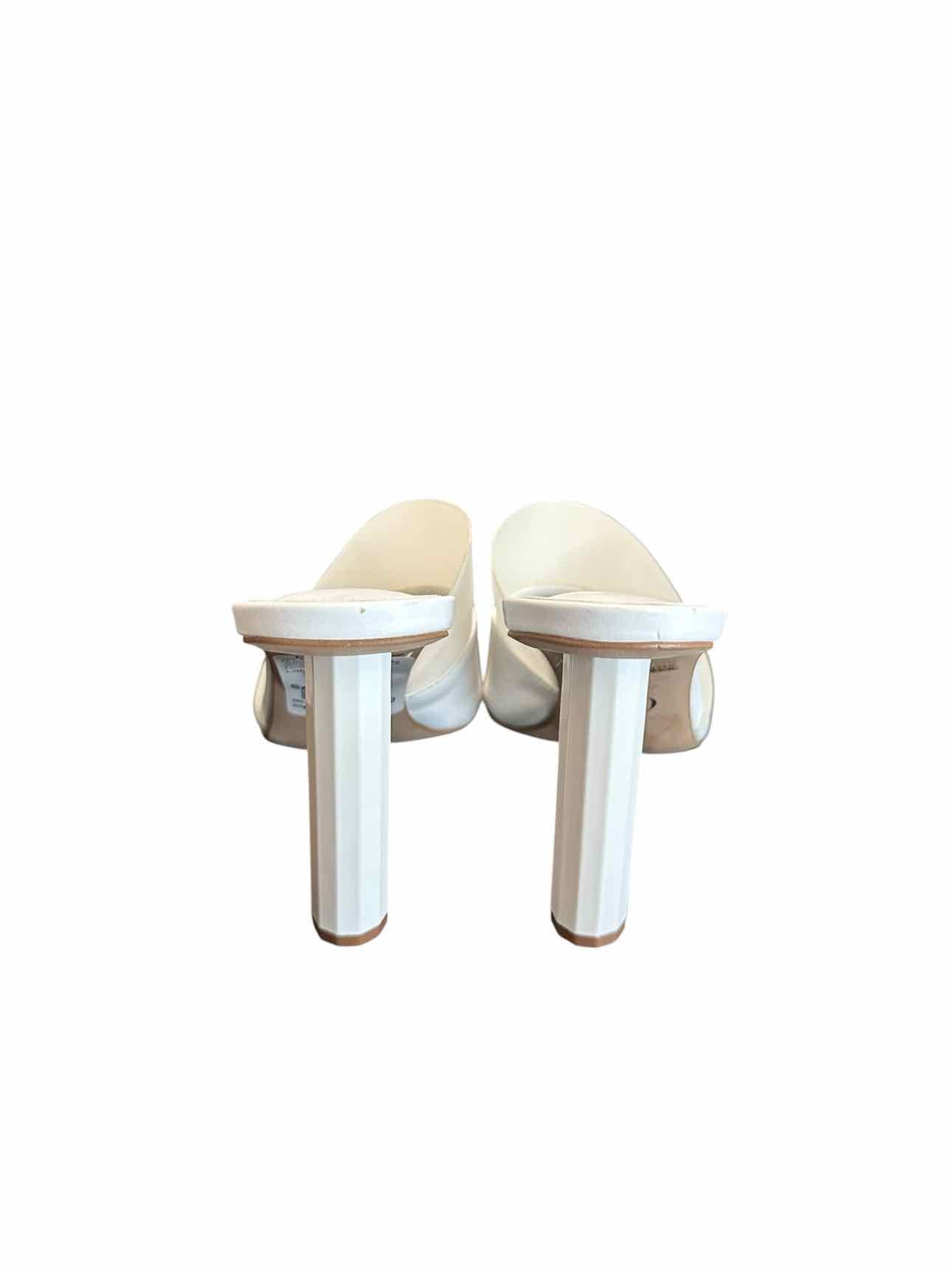 Jennifer Lopez Larina Heels White Mules Shoe Size 8.5
