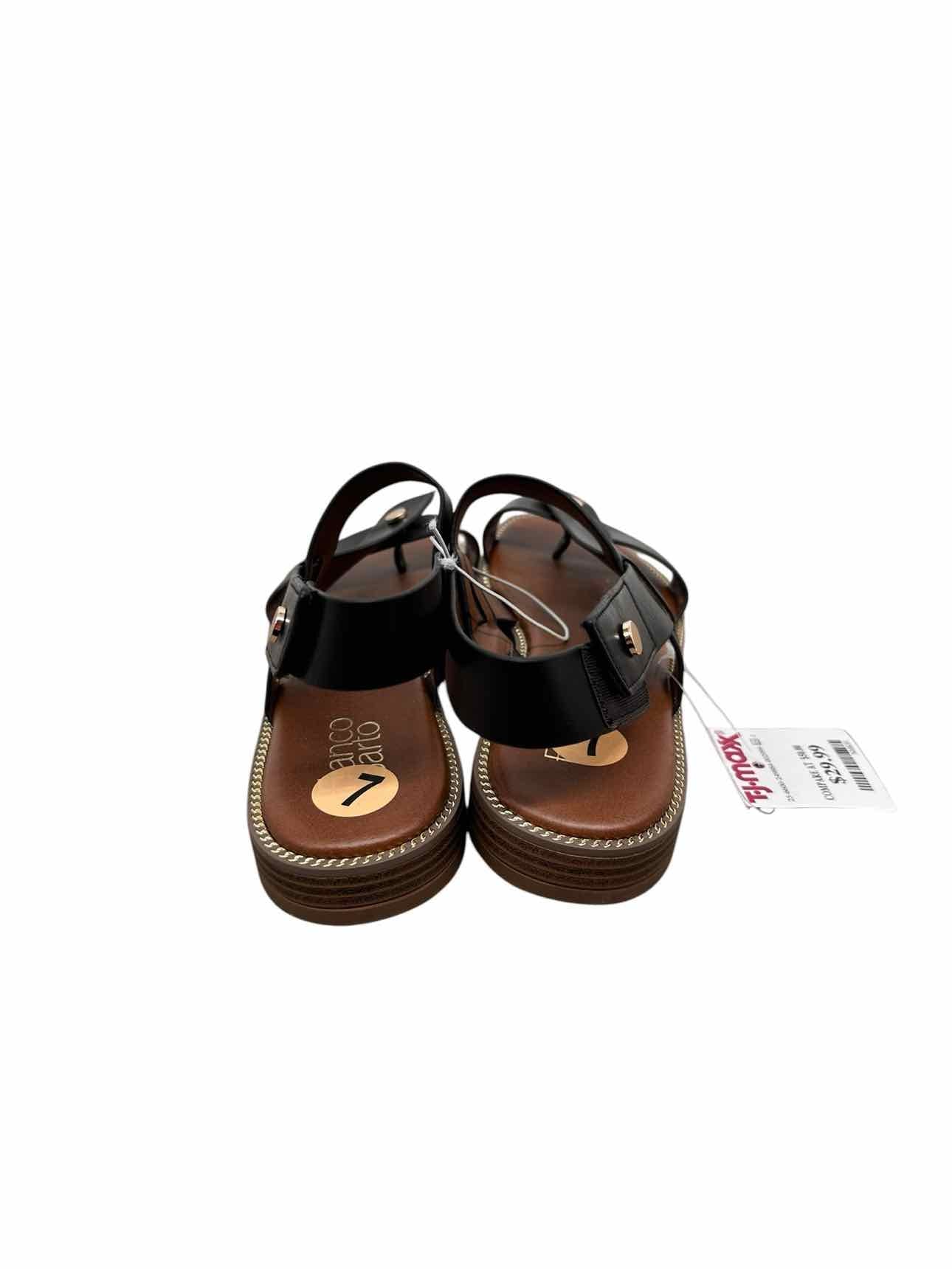 Franco Sorto Genni Black Sandals Shoe Size 7 **NEW**