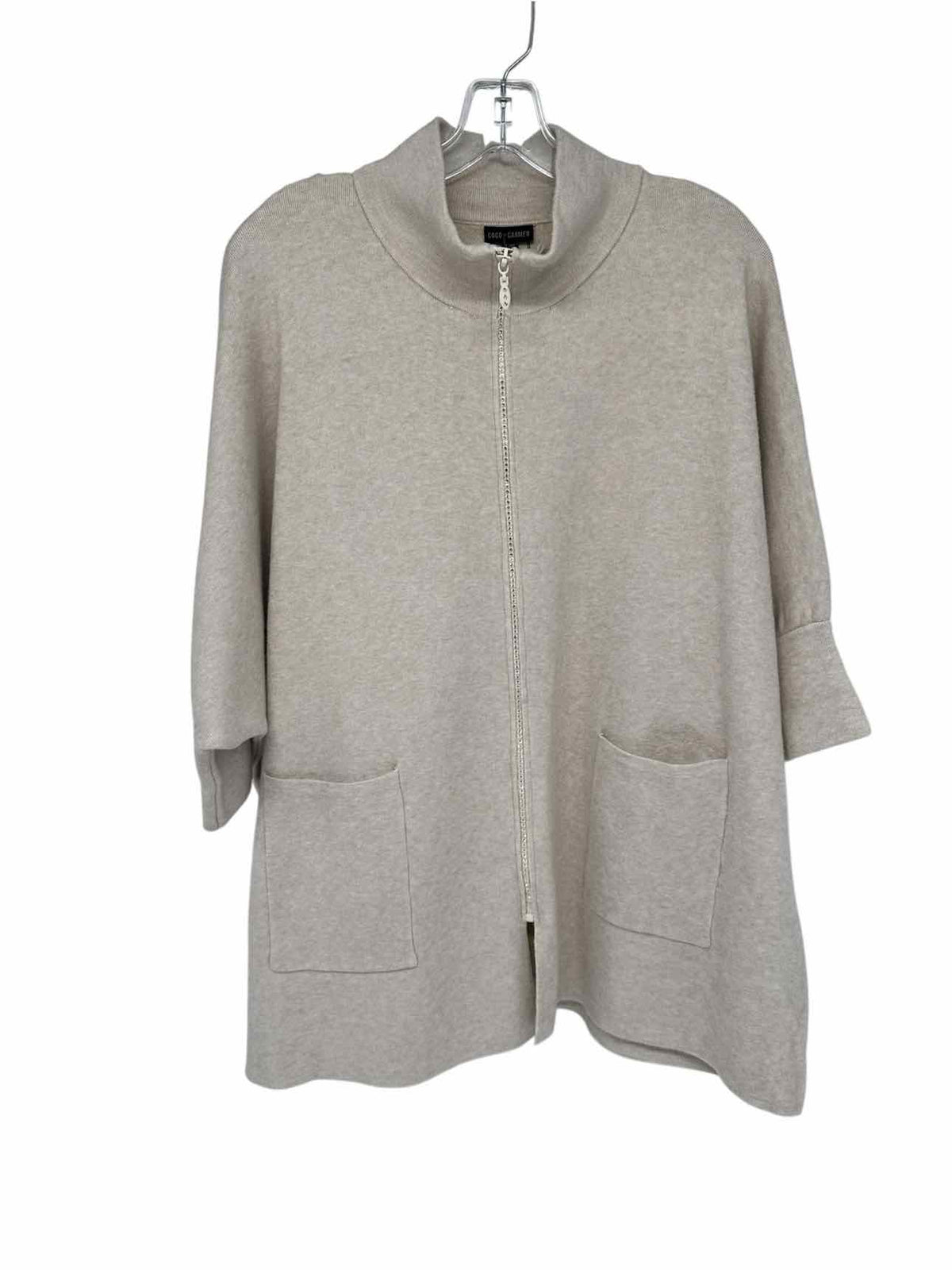 Coco +  Carmen Heavenly-Luxe Rhinestone Zip Front Cardigan Size L/XL **NEW**