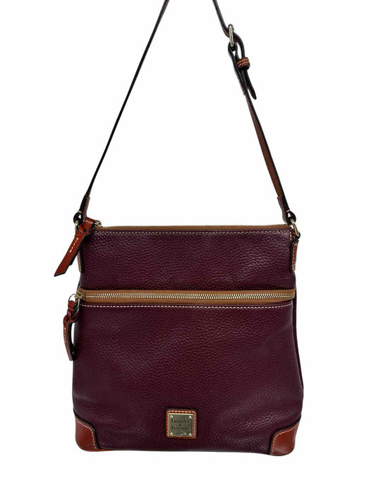 Dooney & Bourke Maroon Pebble Grain Leather Shoulder Bag