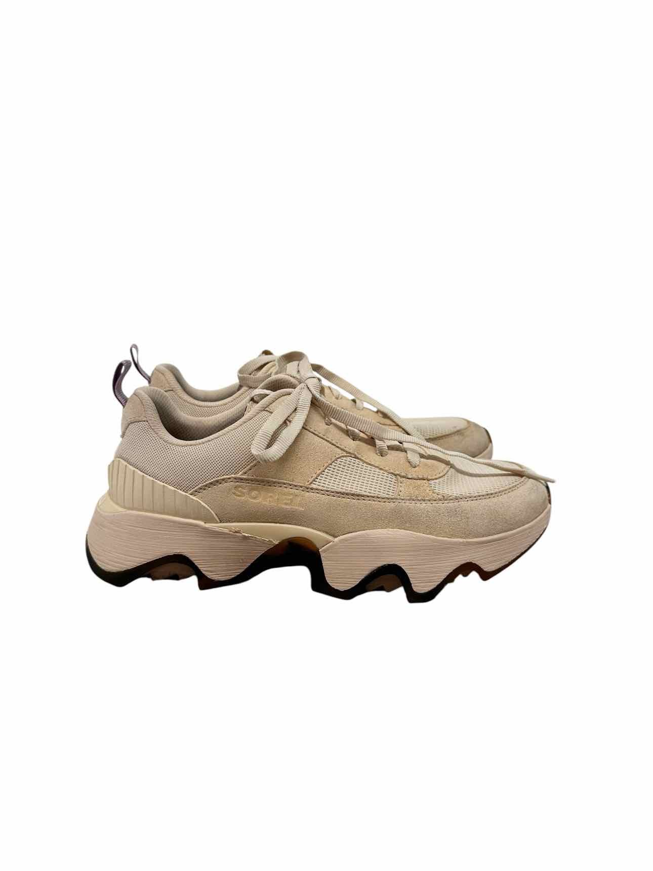 Sorel Beige Kinetic Impact II Wonder Lace Sneakers Shoe Size 9