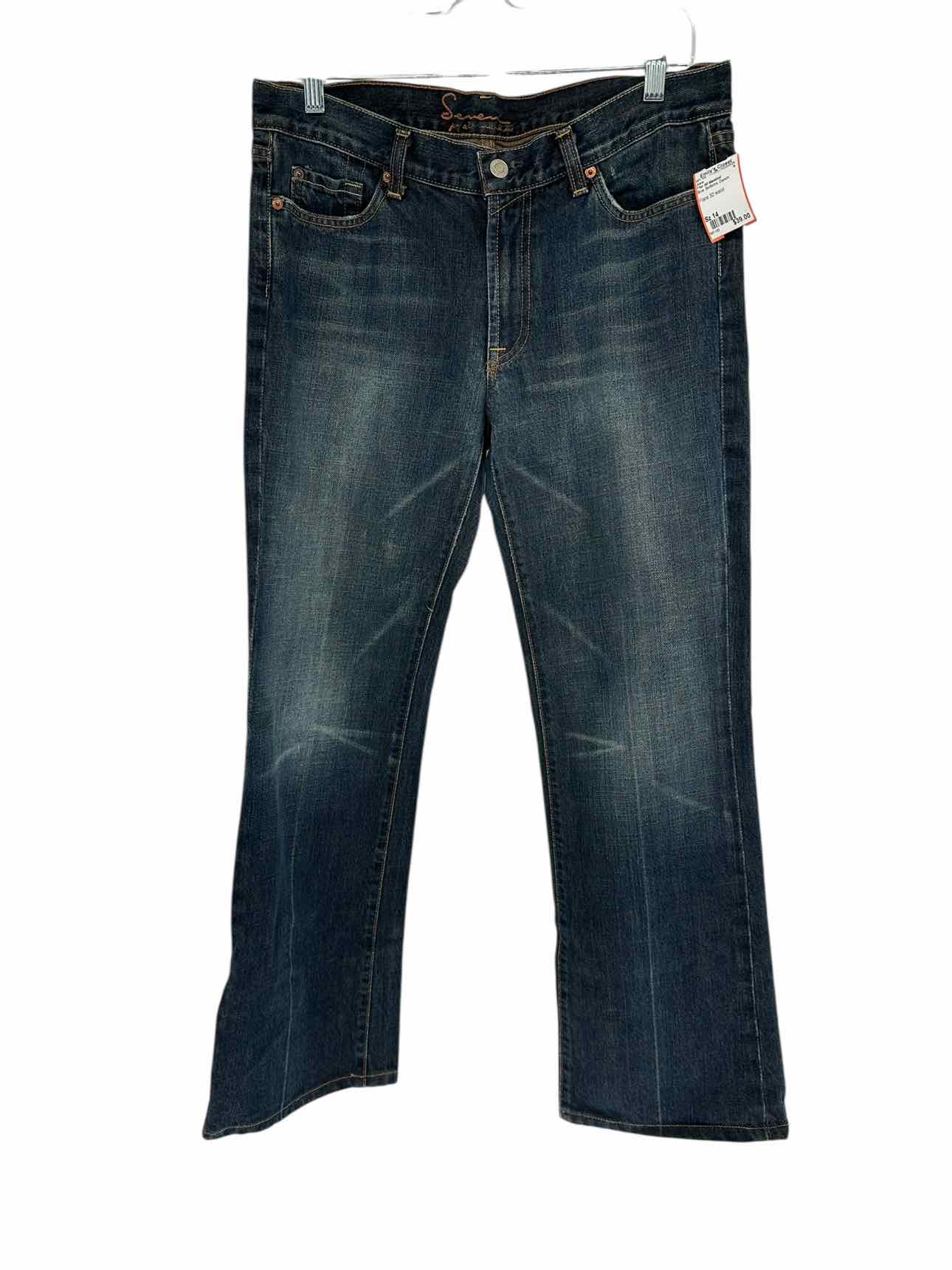 7 for All Mankind Flare Blue Jeans Size 14